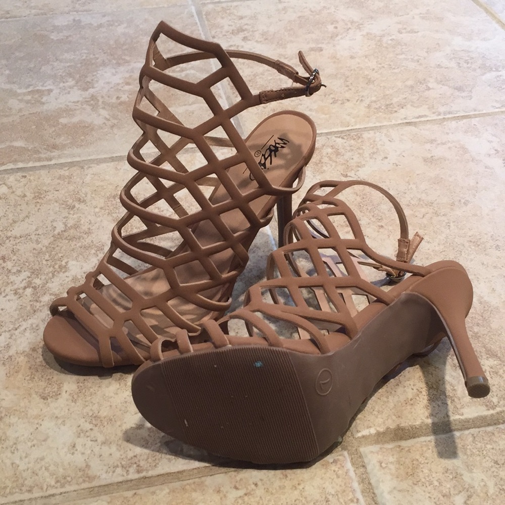 Gladiator Peep Toe Heels